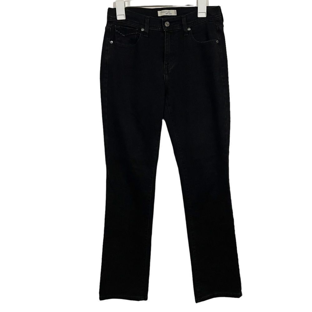 Levi's 505 Black Mid Rise Straight Leg Jeans